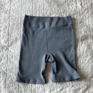 Fabletics Blue Ribbed Bike Short